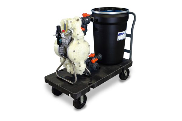 RYDLYME Industrial Descaling System 15PPC. Unit shown on handcart.